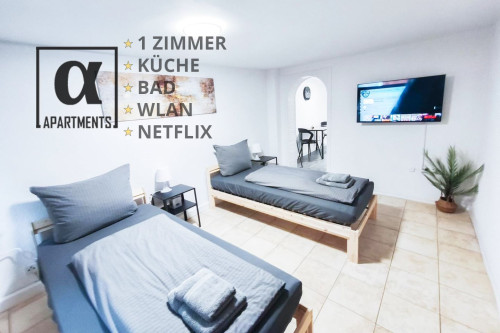 ALFA Apartment Ludwigsburg 2 beds WLAN kitchen bathroom