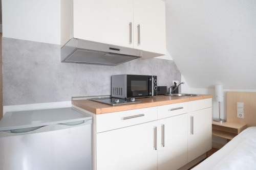 Trendy two-bed studio with kitchen