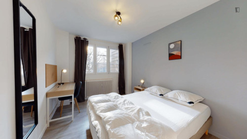 Bright double bedroom near the Grand Palais metro