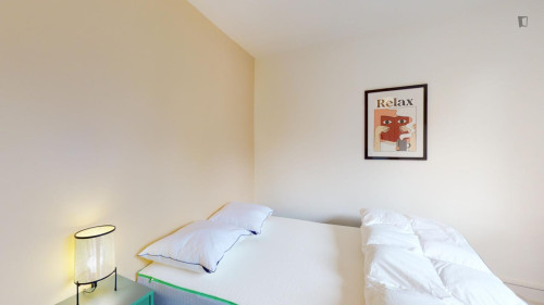 Sunny double bedroom in the Beaux Arts neighbourhood
