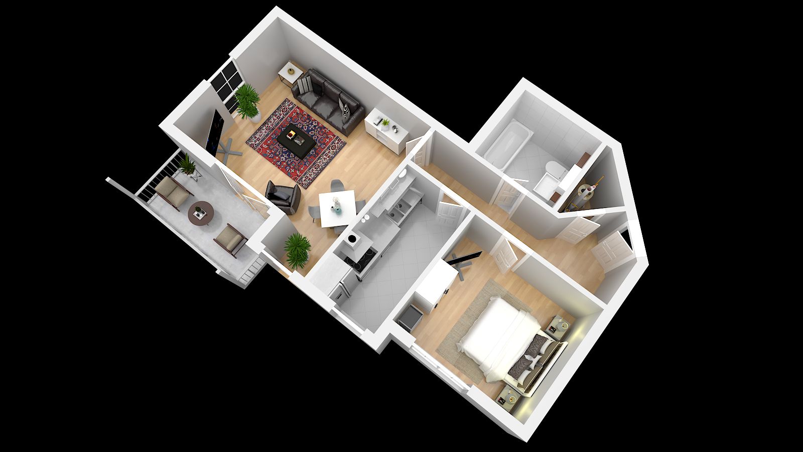  VOLL MÖBLIERTES BUSINESS APARTMENT NAHE STADTMITTE MARBURG  -  VOLL MÖBLIERTES BUSINESS APARTMENT NAHE STADTMITTE MARBURG  - Gallery -  2