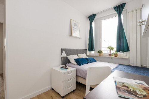 Bright double bedroom near Wileński metro station