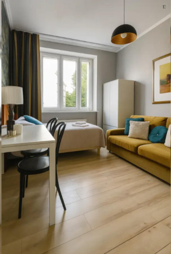 Charming studio in Szczęśliwice
