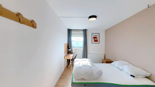Bright double bedroom near Saint-Jean train station