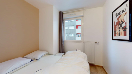 Pleasant double bedroom near Pont de Bezons tram stop