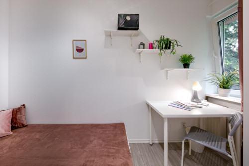 Pleasant single bedroom near Ursynów metro station