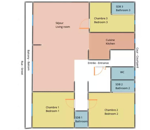 VERY NICE FLAT - 3 BEDROOMS 3 BATHROOMS - PASSY