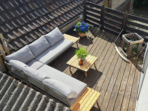 Art apartment with roof terrace and flair, quiet, close to Frankfurt - Gallery - 18