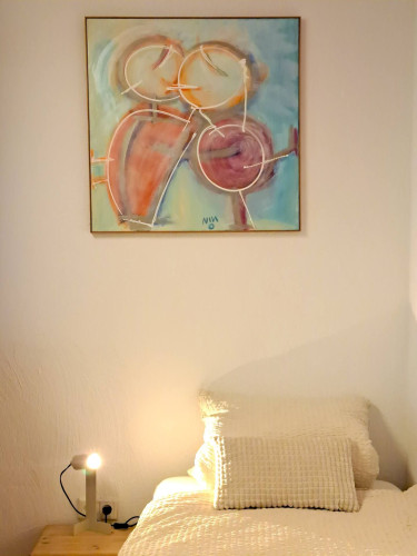 Art apartment with roof terrace and flair, quiet, close to Frankfurt