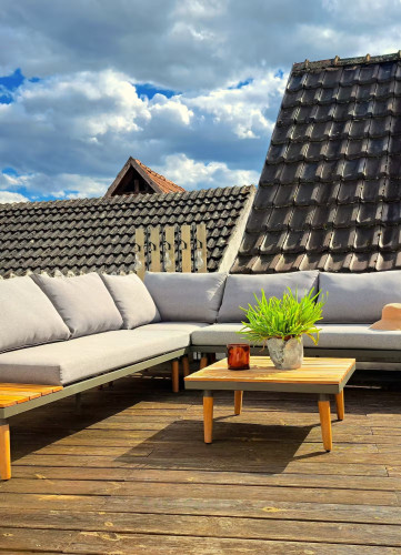 Art apartment with roof terrace and flair, quiet, close to Frankfurt - Gallery - 28