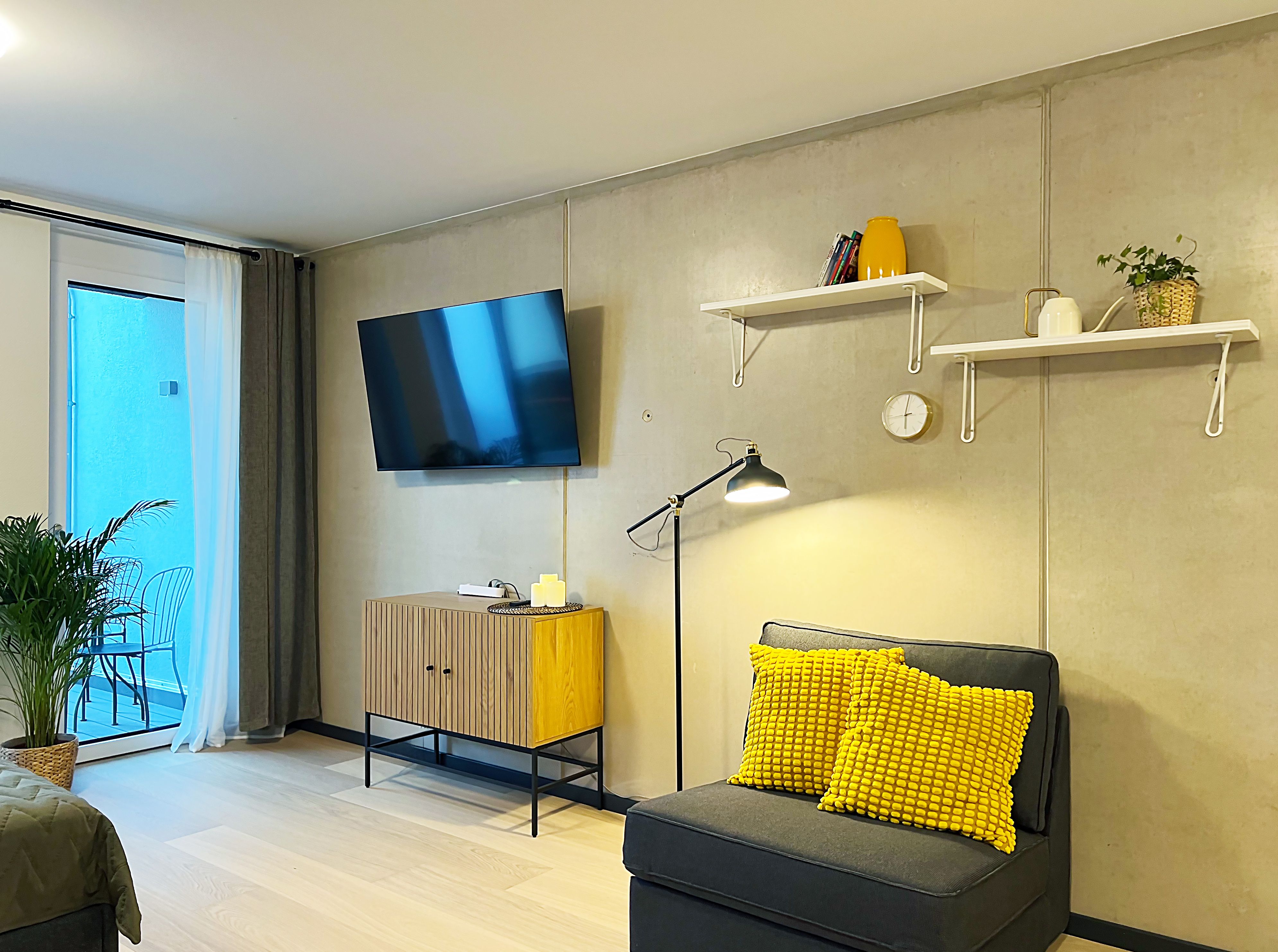 Design Apartment With Balcony, Workspace, Parking, And EV Charging Station - Design Apartment with Balcony, Workspace, Parking, and EV Charging Station - Gallery - 1