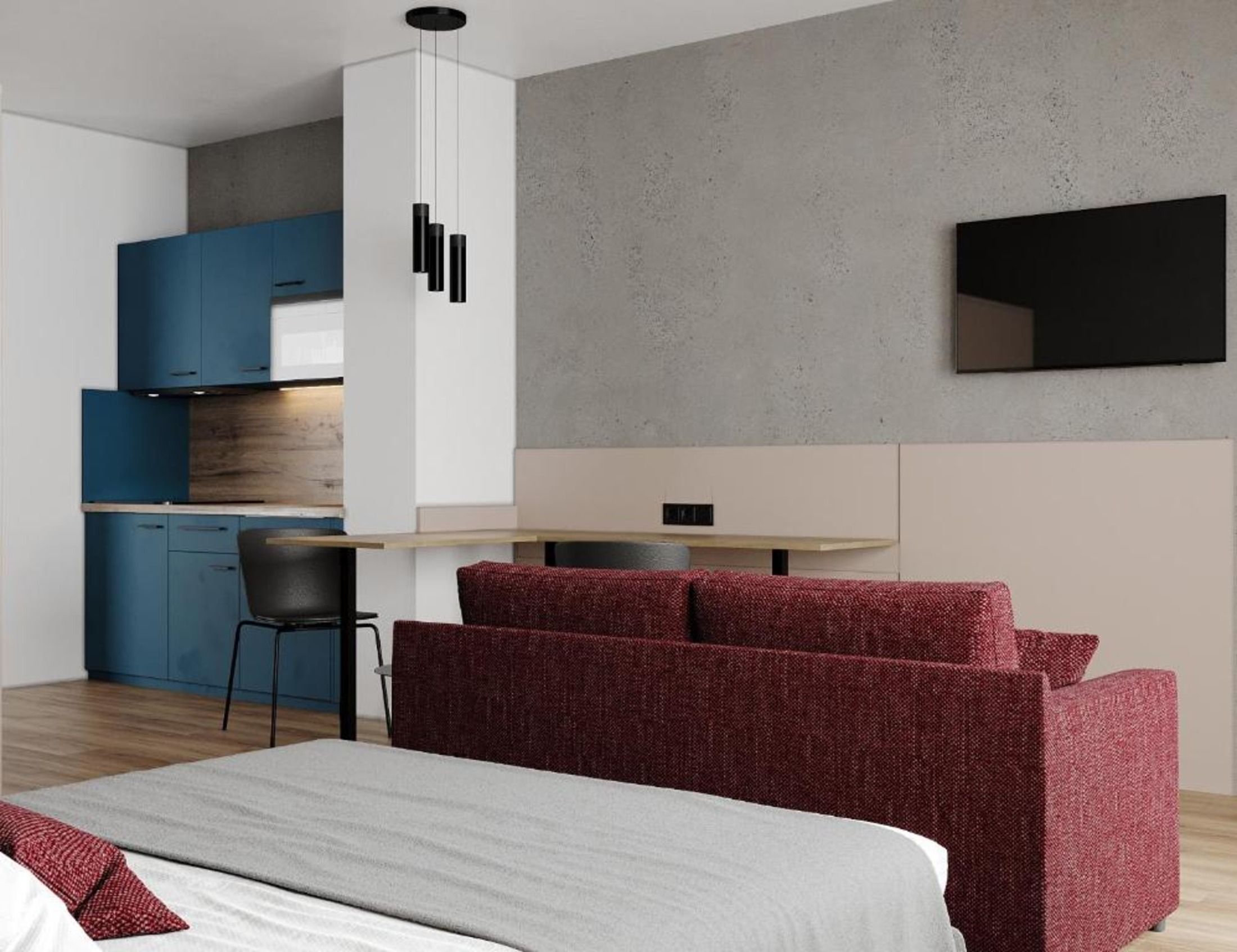  The Amazing Studio Apartment With Balcony In Singen (Hohentwiel)  -  The Amazing studio apartment with balcony in Singen (Hohentwiel)  - Gallery -  3