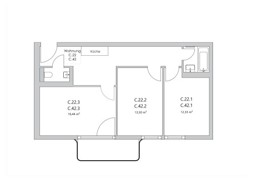 Zimmer in der Nazarethkirchstraße 51 (Aufgang C)