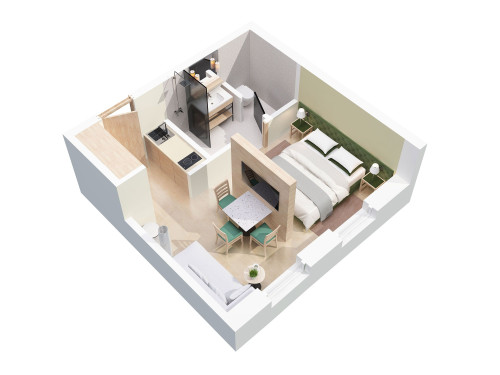 New modern serviced flat with exclusive furnishings by architect Matteo Thun, in popular neighbourhood