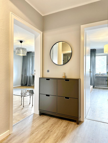 First occupancy, FURNISHED: Bright 2-Room Flat w Balcony in Ratingen-Süd, Stylish w Upscale Equipment