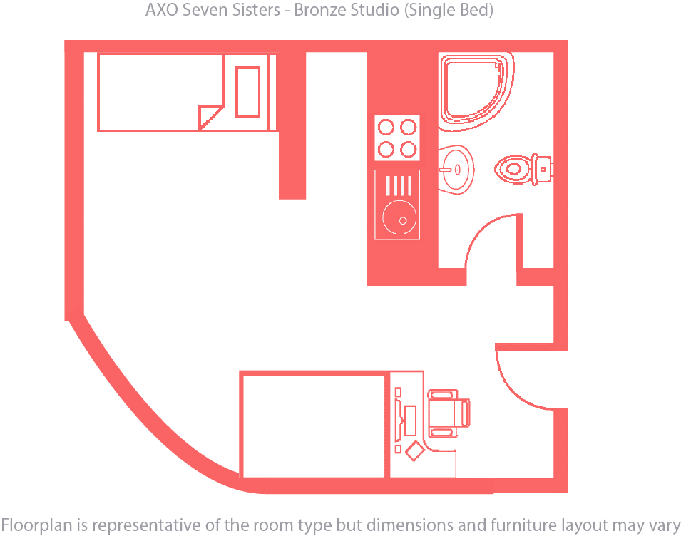  Bronze Studio (Single Bed)  -  Axo Seven Sisters  - Gallery -  2