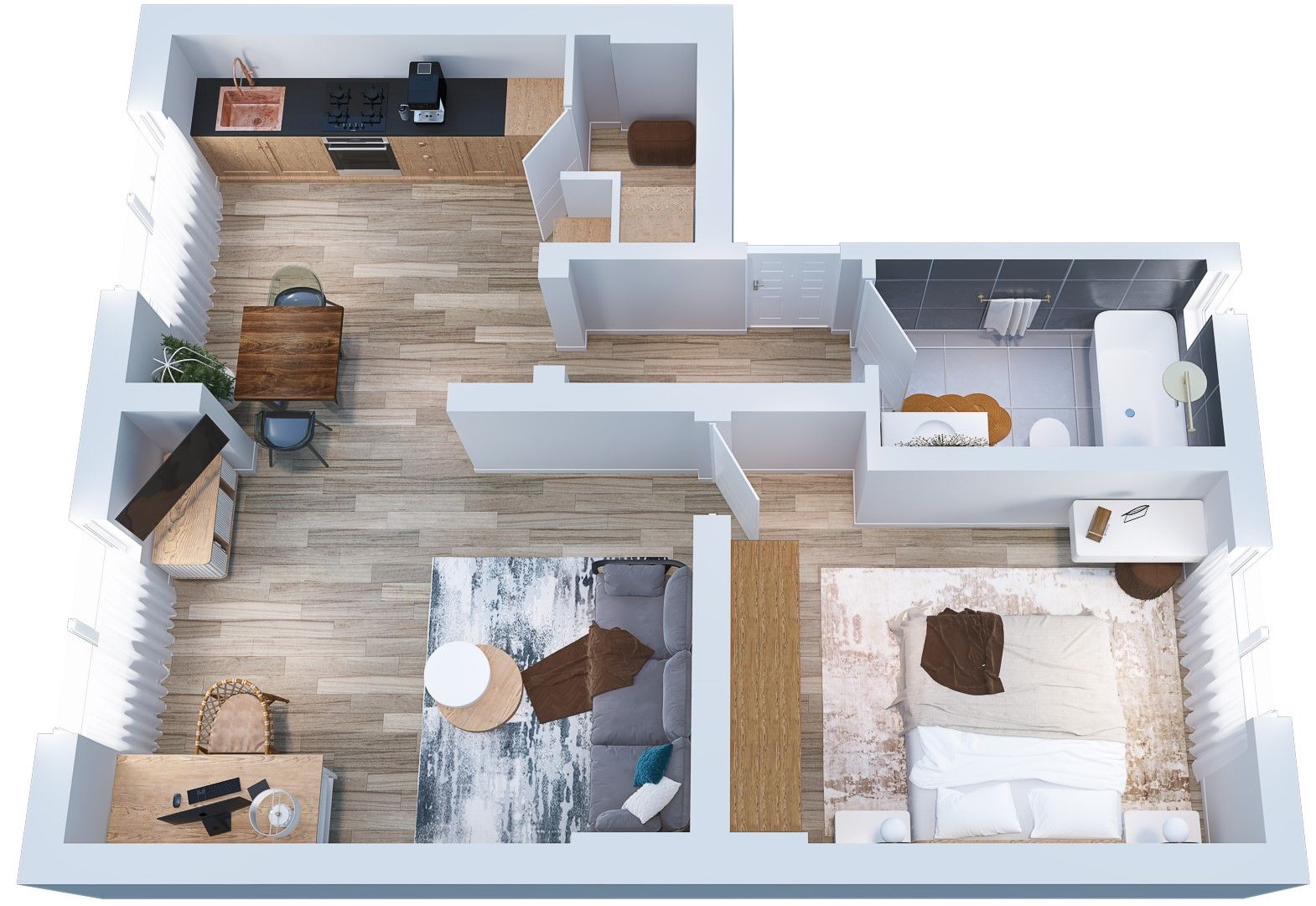  All In! Furnished 2 Room Apartment (ready To Move In Only With A Suitcase) In A Central Location In   -  All in! Furnished 2 room apartment (ready to move in only with a suitcase) in a central location in Frechen  - Gallery -  4