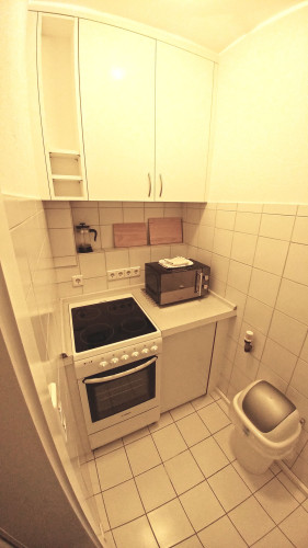 Modern old town apartment with gallery, centrally located below the castle