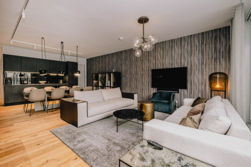 Exclusive 4-room apartment in Bad Saarow with lake view, pool, sauna and fireplace