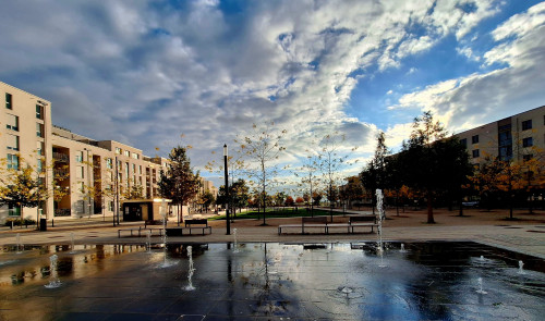 Above the roofs of Heidelberg's Bahnstadt