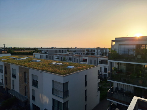 Above the roofs of Heidelberg's Bahnstadt