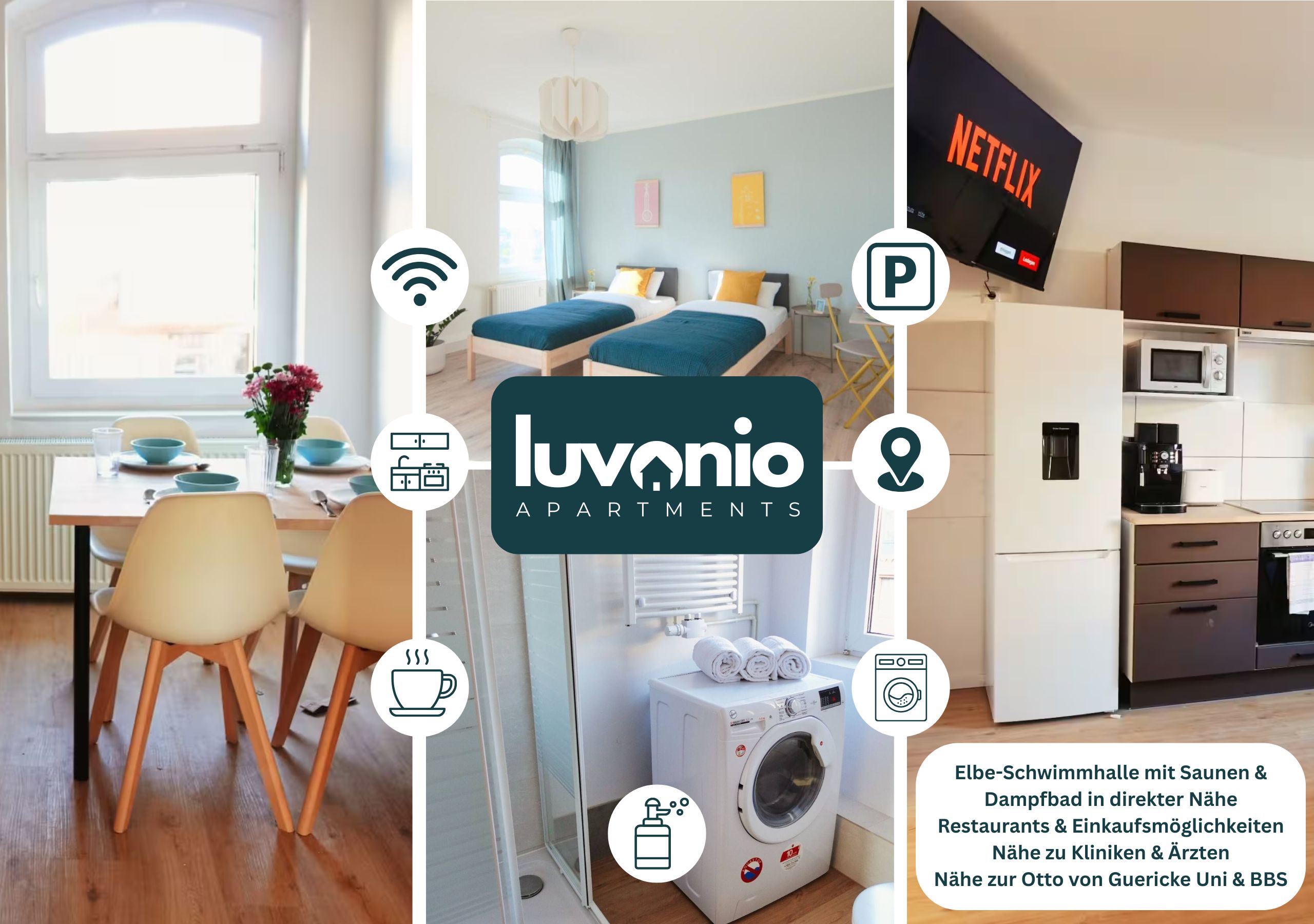 Luvonio Apartments – Modern & Centrally Located With Wi-Fi, 55-Inch Smart TV & DeLonghi Coffee Machi - 1
