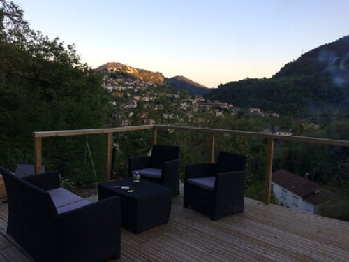 In the middle of the trees under the sun