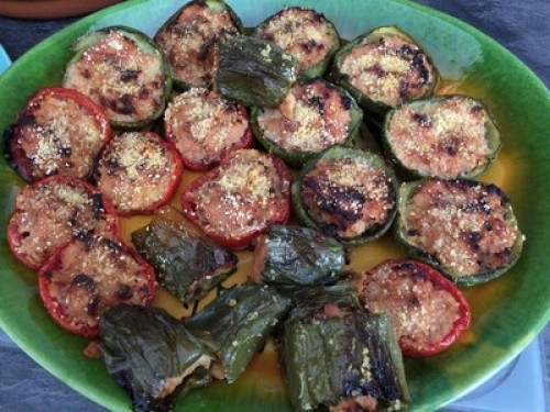 In the middle of the trees under the sun