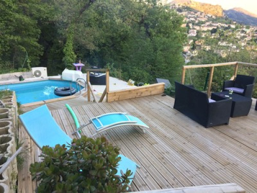 In the middle of the trees under the sun