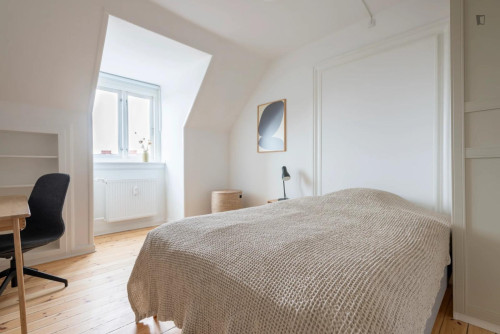 Bright single bedroom in shared flat in hip Nørrebro