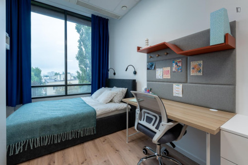 Bedroom in a cool shared apartment, in Rakowiec