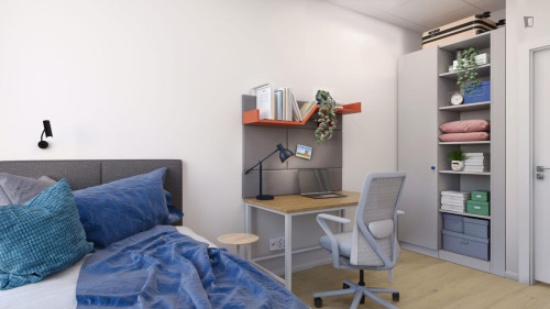 Bedroom in a cool shared apartment, in Rakowiec