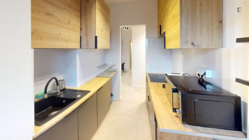 Neat single bedroom near the Racławicka metro station