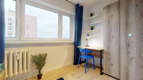 Cosy single bedroom near the Racławicka metro station