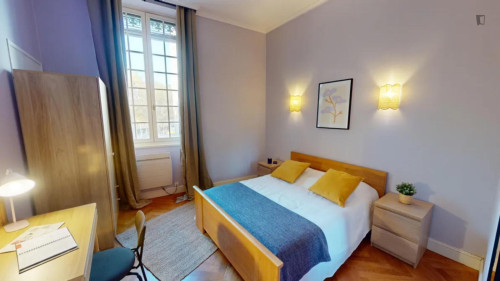 Nice double bedroom near Gare Part-Dieu V.Merle metro station