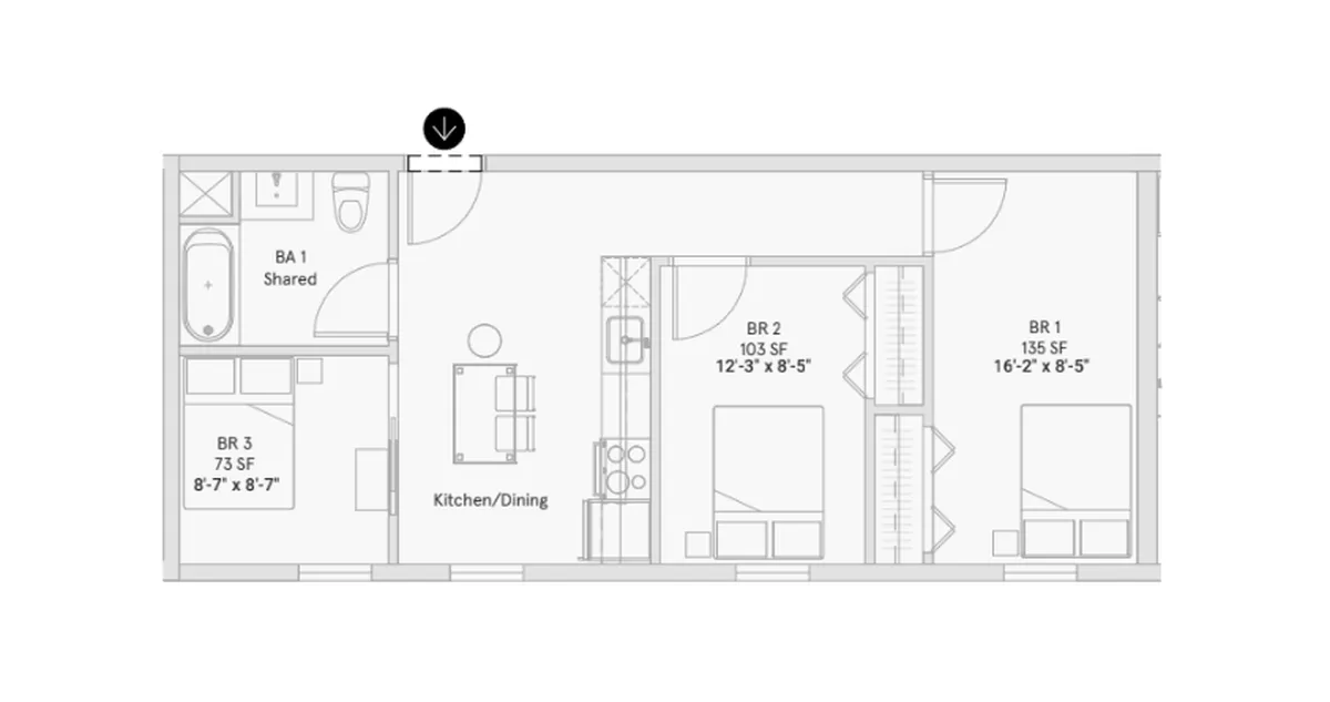  3 Beds 1 Bath  -  Bosco  - Gallery -  1