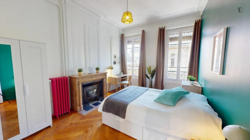Beautiful double bedroom in the La Guillotière neighbourhood