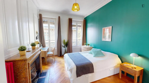 Beautiful double bedroom in the La Guillotière neighbourhood
