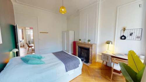 Beautiful double bedroom in the La Guillotière neighbourhood