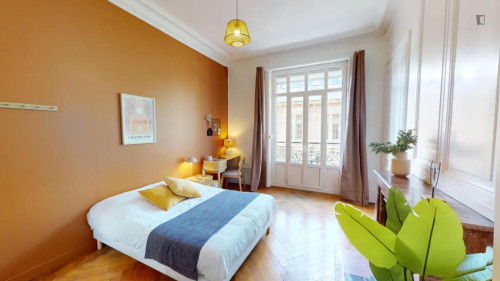 Interesting double bedroom in the La Guillotière neighbourhood