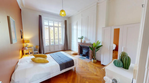 Interesting double bedroom in the La Guillotière neighbourhood