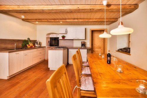 Ecologically renovated farmhouse in quiet forest edge location with forest playground