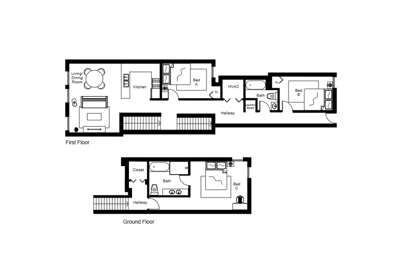 #1897: Near West Side - Queen Bedroom B - 1