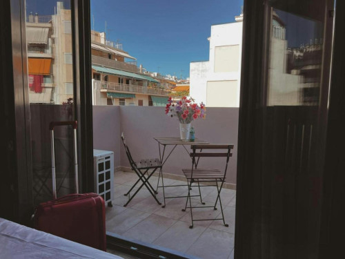 Modern Studio with a balcony close to Goudi Metropolitan Park