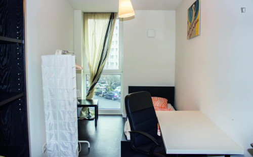 Comfortable single bedroom in shared flat in Alexanderplatz