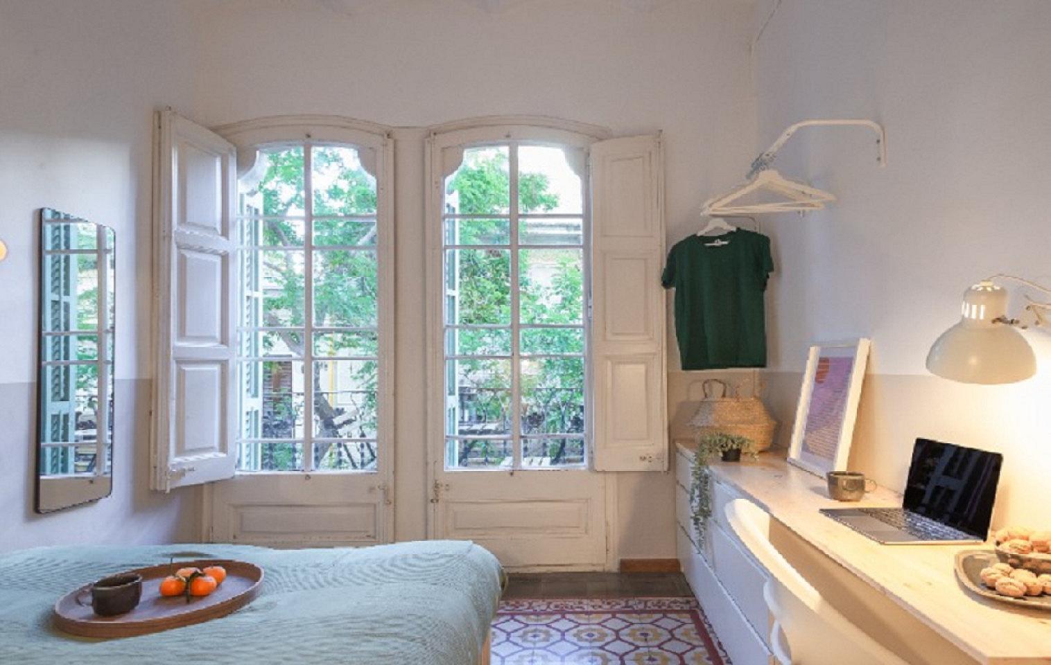  Spacious Double Room With Balcony  -  Modernist Coliving Retreat with Stylish Comfort in Authentic Sant Andreu  - Gallery -  9