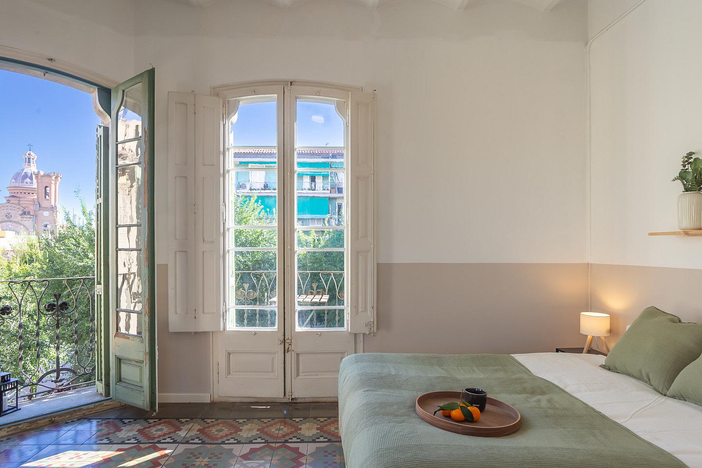  Spacious And Bright Double Room With Balcony  -  Modernist Coliving Retreat with Stylish Comfort in Authentic Sant Andreu  - Gallery -  3