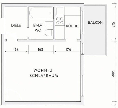 Fully furnished and newly renovated 1-room flat (Neckarsulm-Obereisesheim) - Gallery - 10