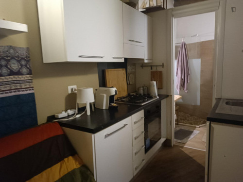 Studio apartment with garden in front of the Colosseum