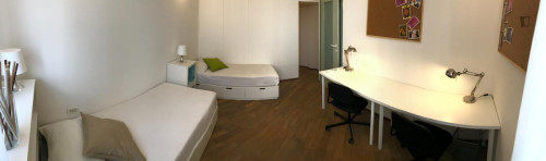 Bed in a comfy twin bedroom, close to Politecnico di Milano